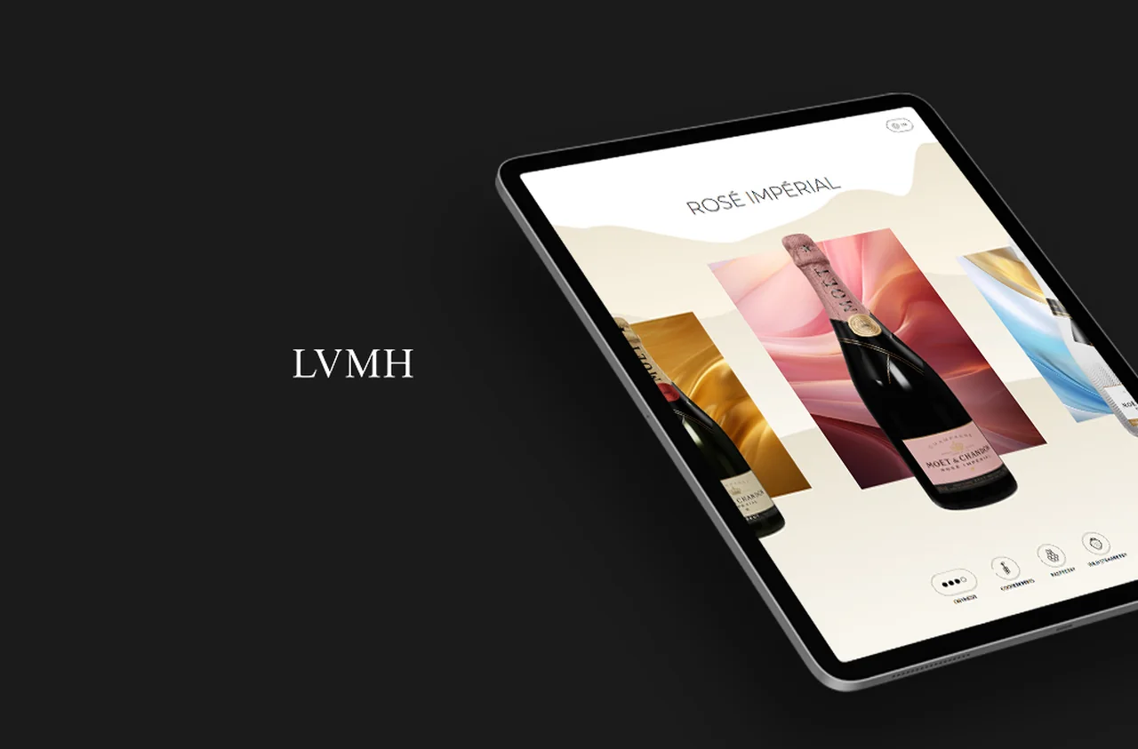 LVMH · Moët & Chandon — Vitrine produit Rosé Impérial