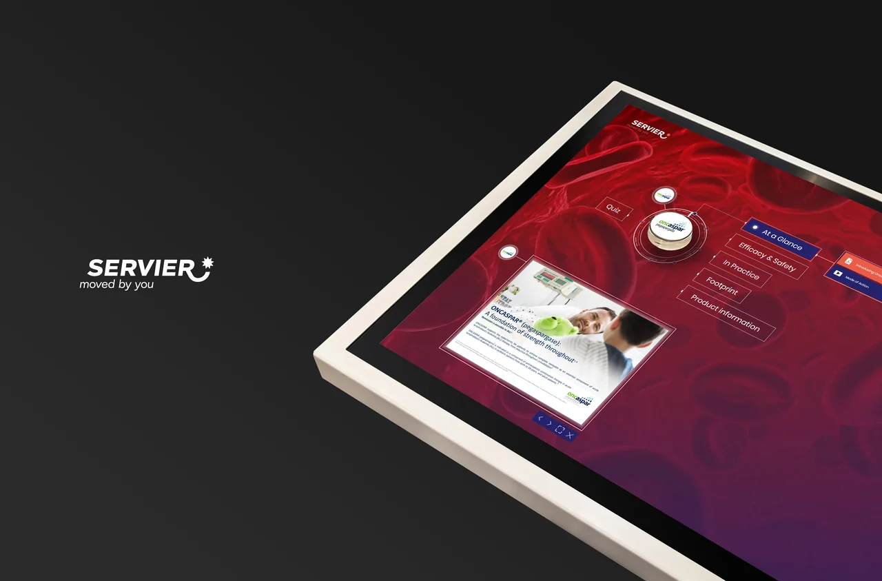 Servier — Table tactile scientifique multi-utilisateurs
